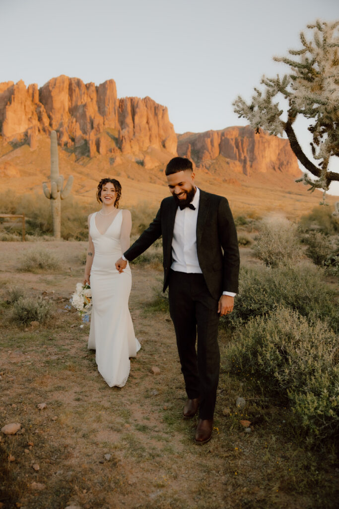 Couple laughing at the Lost Dutchman State Park 