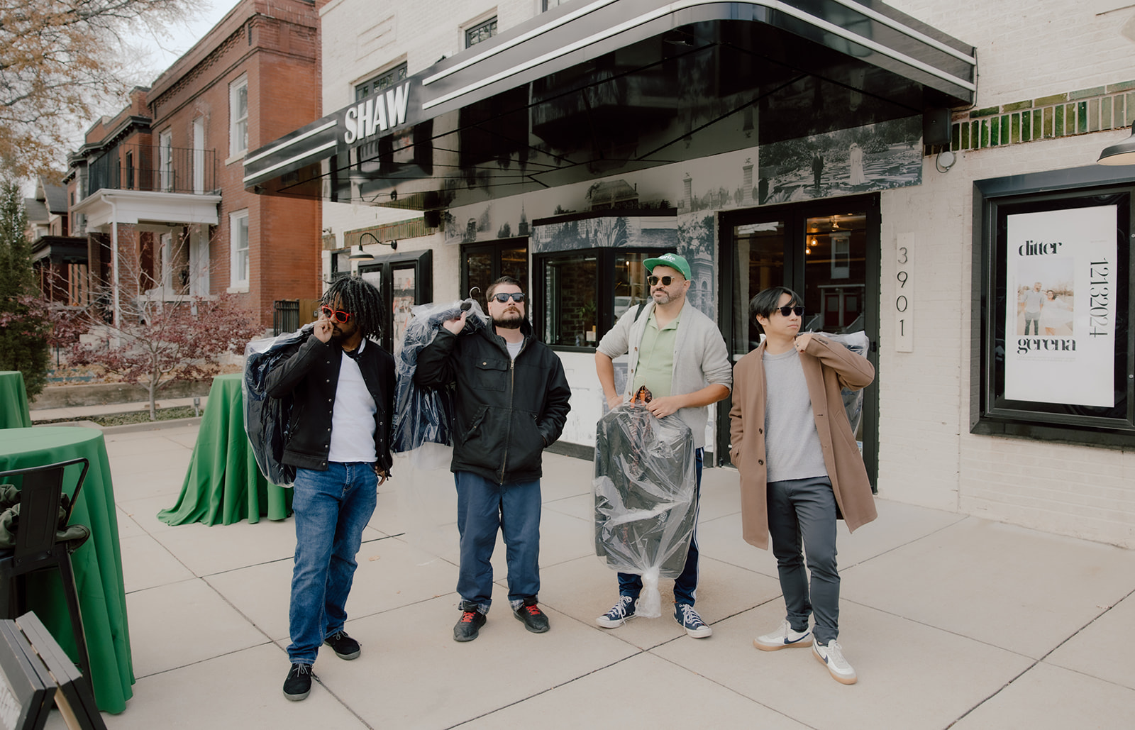 Groomsmen standing in-front of the wild carrot stl 