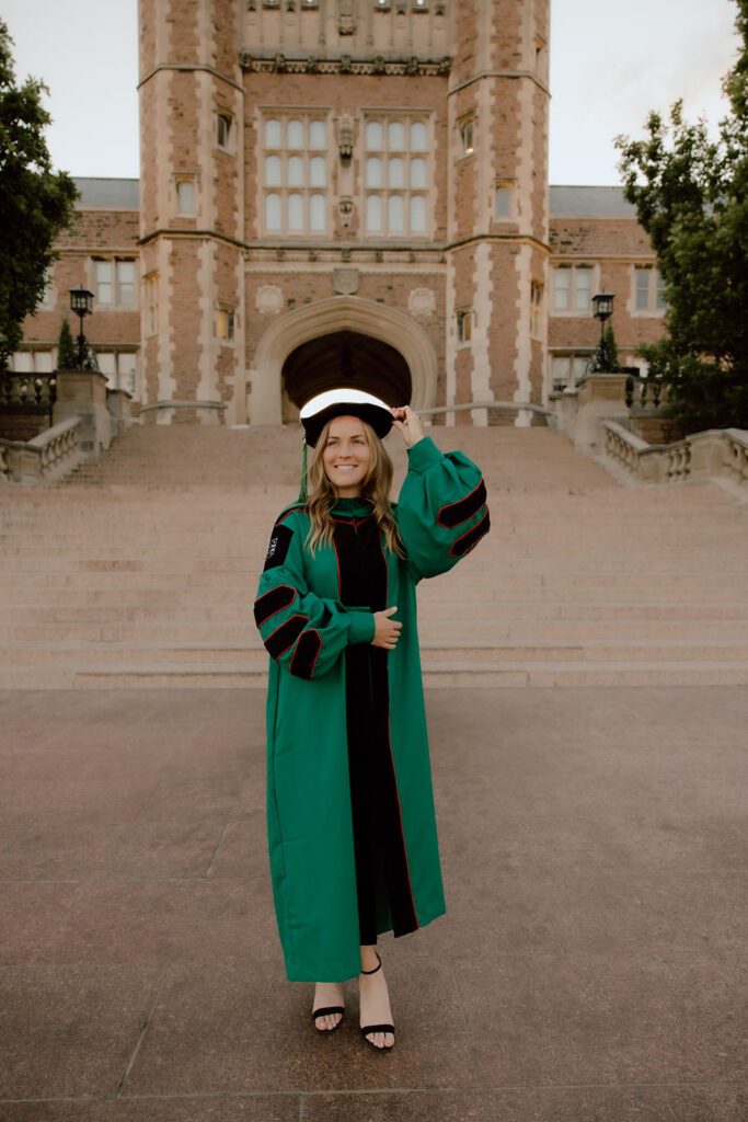 WashU graduation photos in st. louis